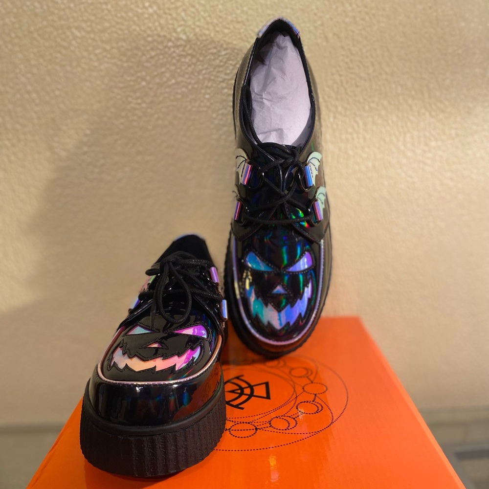 Strange Cvlt Galactic Black Atlantis Holographic Scary Jack Krypts - Size 11